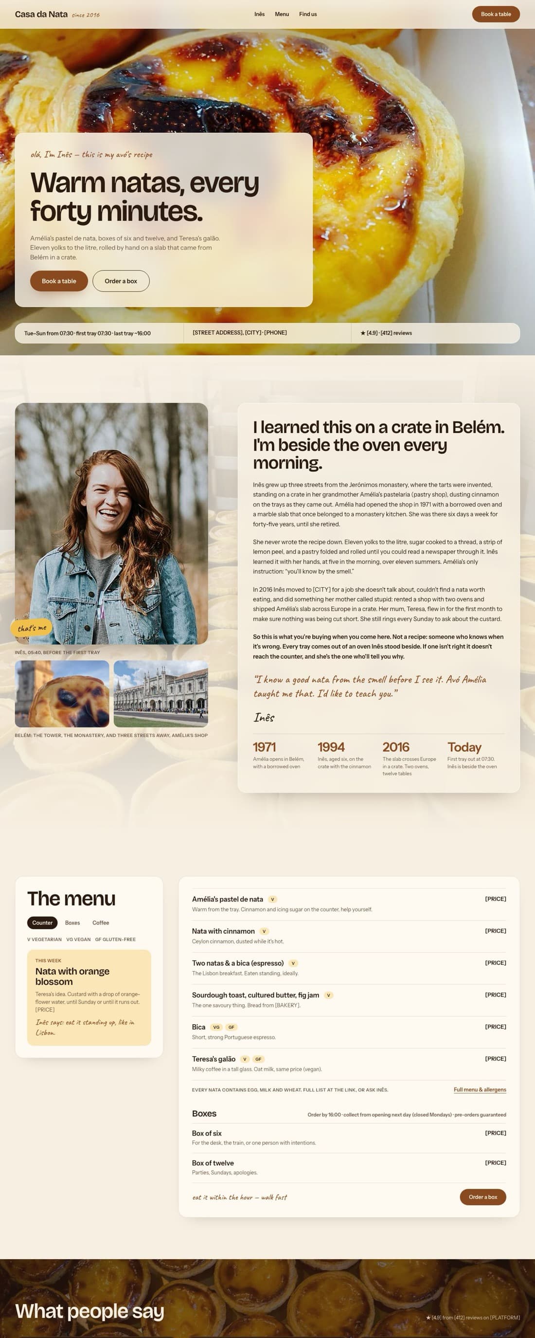 Warm and Personal design for Casa da Nata
